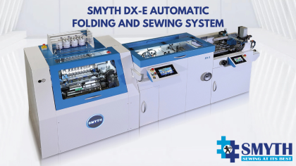 Smyth DX-E automatic folding and sewing system