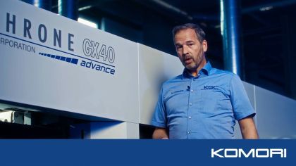 Explore the Komori Lithrone GX740 with double coater Advance