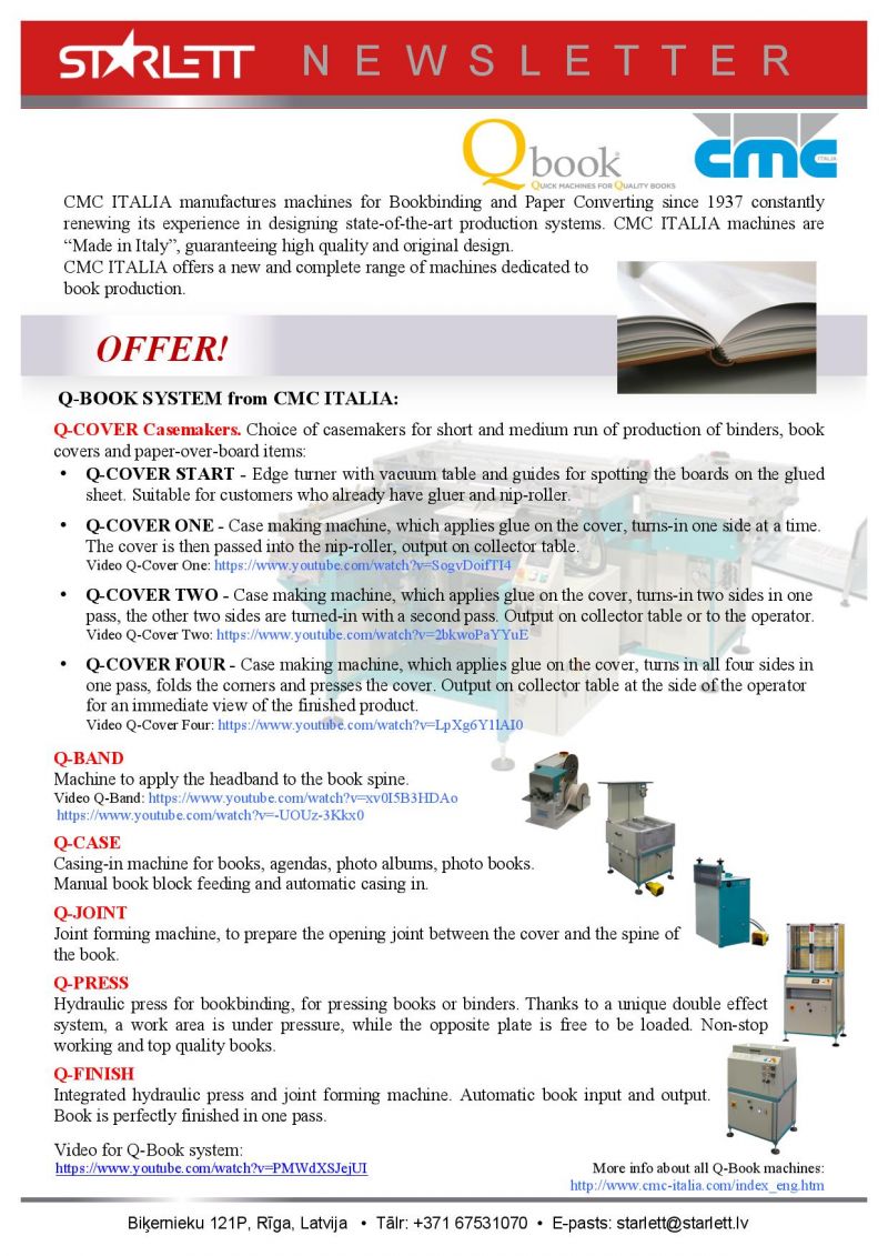 Q - Book system offered by CMC Italia