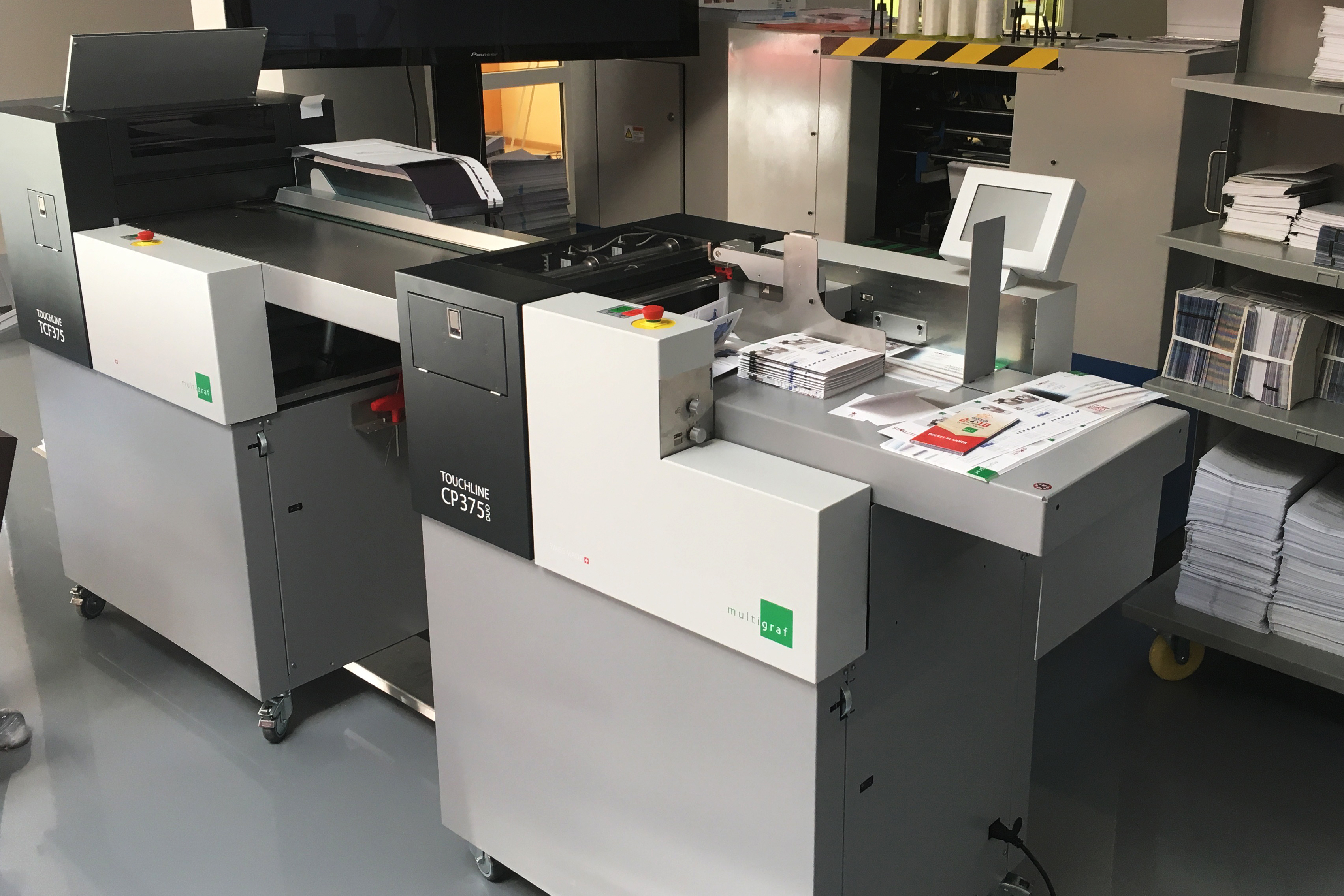 Creasing, Perforating & Folding Machine MULTIGRAF TOUCHLINE CP375 DUO & TCF375 (DEMO MODEL) - AVAILABLE NOW & TEST READY!